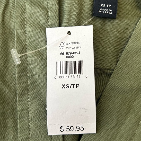 GAP Women’s Perfect Shirt Long Sleeve Cotton Button Down Cactus Green XS NWT - Picture 13 of 16